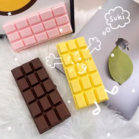 Simulation Chocolate Bar Squishy Slow Rebound Stress Relief Toy Soft PU Foam Food Shape Sensory Decompression Toy For Kids Adults