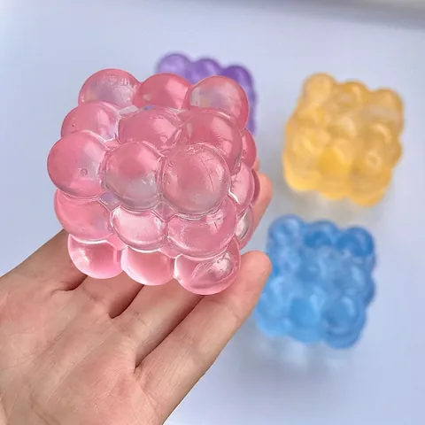 Cube Shaped Squishy Toy Soft Maltose Texture Slow Rebound Stress Relief Cube For Kids Adults Daily Squeeze Fidget Toy