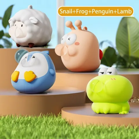 Jouet Squishy Dessin Animé Animal Capybara Grenouille Pingouin Escargot Agneau Souffler des Bulles Anti-stress Décompression PVC Souple