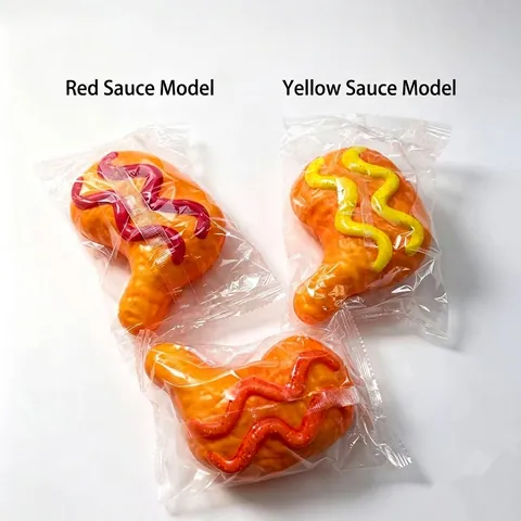 Simulated Chicken Drumstick Squishy Slow Rebound PU Foam Toy For Stress Relief Creative Food Shape Fidget Toy For Adults Kids Gift