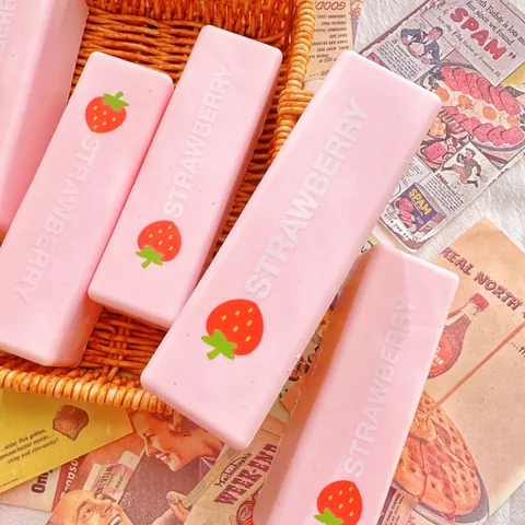 Slow Rebound Squishy Stress Relief Toy Simulation Strawberry Milk Bar Chocolate Butter Block Squeeze Soft Healing Decor For Office Home