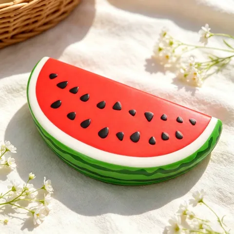 Simulation Fruits Légumes Squishy Rebond Lent Mousse PU Jouet Anti-Stress Décompression Réaliste Pastèque Pêche Maïs Aliments Factices