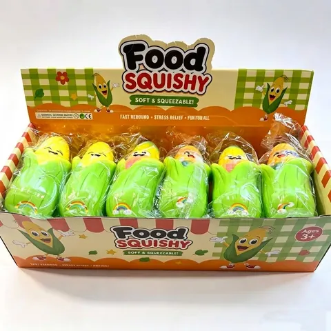 Smiling Corn Simulation Fruit PU Slow Rebound Squishy Stress Relief Toy Soft Squeeze Toy For Kids Adults Gift