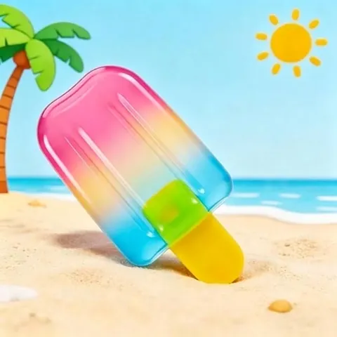 Gradient Popsicle Squishy Slow Rising Stress Relief Toy Transparent Ice Cream Shaped TPR Rebound Sensory Fidget Toy For Adults Kids