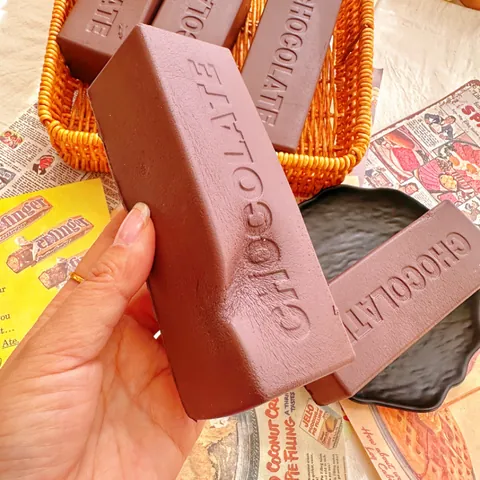 Slow Rebound PU Squishy Toy Strawberry Butter Chocolate Bar Cute Soft Decompression Stress Relief Toy