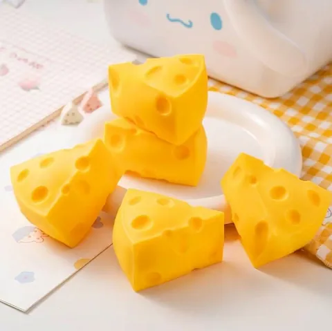 Παιχνίδι Squishy Προσομοίωσης Τυριού Αργή Επαναφορά Κίτρινη Μπάλα Τυριού Πίεσης Παιχνίδι Αποσυμπίεσης για Παιδιά Ενήλικες Δώρο Ανακούφισης από το Στρες