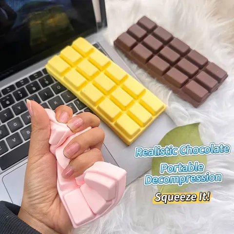 Realistisch Chocoladereep Squishy Slow Rebound Geurende Crème Zacht Decompressie Speelgoed Stressverlichting Cadeau Kinderen