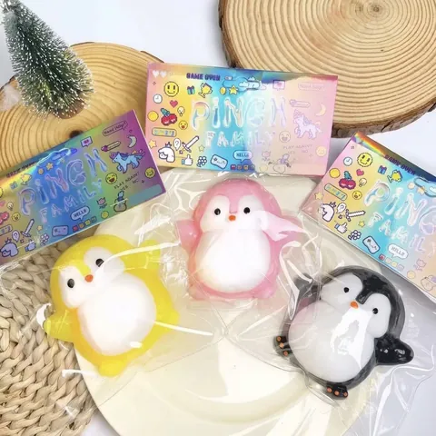 Cute Penguin Squishy Toy Slow Rebound Stress Relief Squeeze Toy Soft Plastic Animal Pet For Kids Adults Office Desk Decor