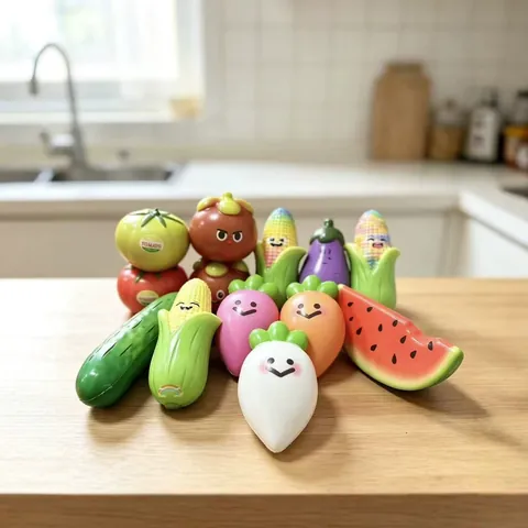 Simulation Vegetable Fruit Slow Rebound PU Foam Squishy Stress Relief Decompression Toy Cartoon Corn Watermelon Tomato Mangosteen