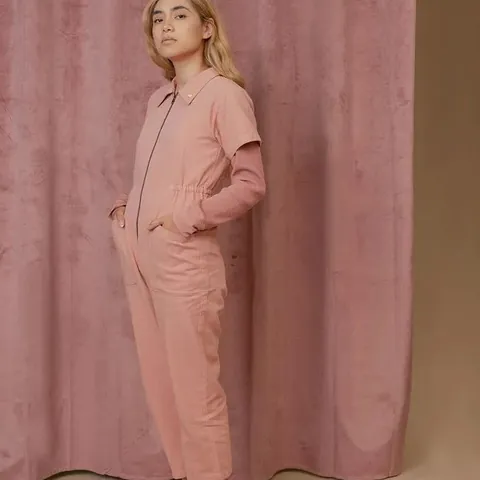 Women Sexy Front Zipper Jumpsuit Short Sleeve Lapel Collar Cotton Blend Casual Fashion Long Pants Romper With Pockets