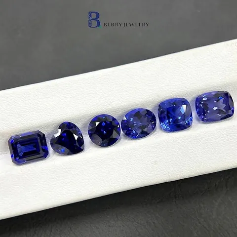 Lab-Grown Royal Blue Sapphire Loose Stone Heart Cushion Round Oval Shape Synthetic Sapphire Gemstone For Jewelry Making