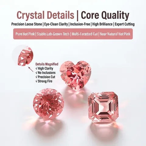 Zaffiro Padparadscha Creato in Laboratorio Rosa Alba Pietra Sciolta per Gioielli Fai da Te VVS Lucidato Pietra Preziosa