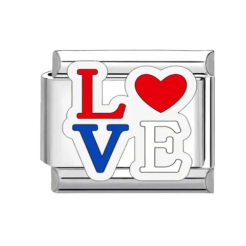 Stainless Steel Italian Charm Link DIY Personalized Modular Elastic Bracelet Accessory Y2K Enamel Heart Lipstick Women Jewelry