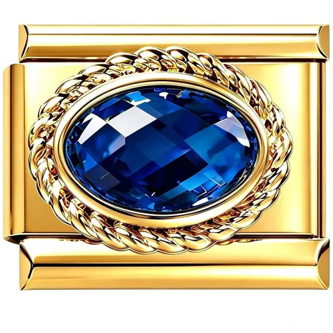 Link per Bracciale Modulare Italiano 9mm in Acciaio Inossidabile Placcato Oro con Zirconia Colorata per Gioielli Fai da Te Regalo