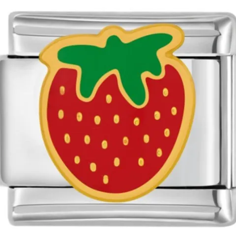 Modulo per Bracciale in Stile Italiano Fascino Maglia in Acciaio Inox DIY Gioielleria Smalto Cibo Bevanda Regalo Donna Uomo
