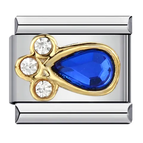 Maglia Charm Italiana in Acciaio Inossidabile per la Creazione di Gioielli Bracciale Fai-da-Te Cuore Sole Fiore Numero Pavé Strass Smalto Ciondolo Bracciale Modulare