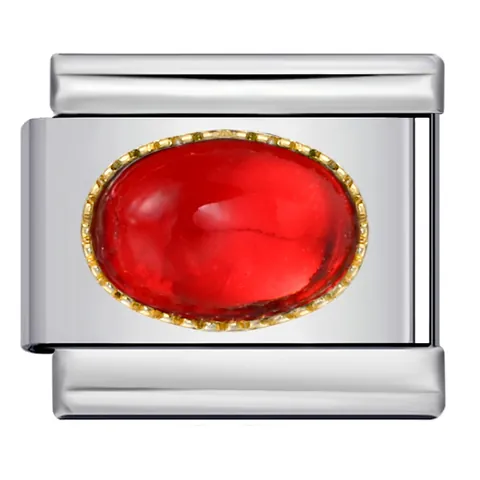 Edelstahl Italienischer Modularer Charm Ovaler Strass Armband Link Für DIY Schmuckherstellung Damen Vergoldet Versilbert Schmuckzubehör