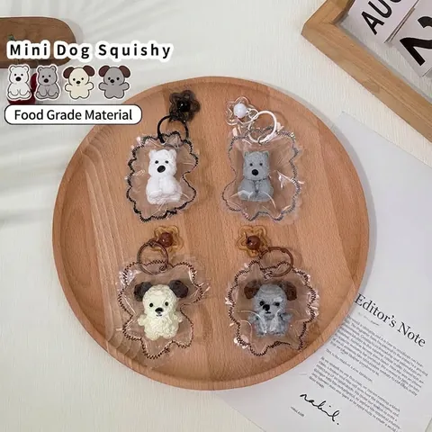 Realistic Mini Dog Squishy Food Grade Silicone Squeezable Westie Puppy Stress Relief Toy Cute Animal Desk Ornament