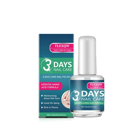 FLEXQW Three Days Nail Care Liquid Keratin Amino Acid Formula Moisturizing Nourishing Strengthening Treatment Oil For Shiny Nails