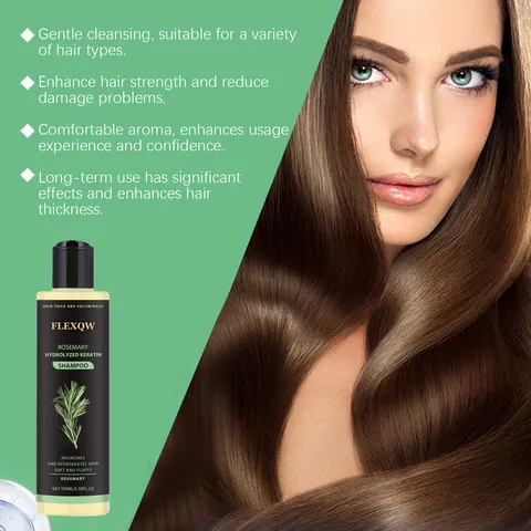 Rozemarijn Gehydrolyseerde Keratine Shampoo Voor Haarverdikking En Versterking Voedende Volumiserende Kruidenessentie Shampoo
