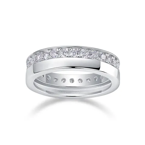 925 Sterling Silber Moissanit Verlobungsring Für Damen Luxus Rundschliff Halo Hochzeitsring 18K Vergoldet Schmuck