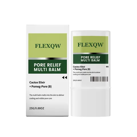FLEXQW Pore Relief Multi Balm Stick Moisturizing Face Cream for Pore Care Oil Control Soothing Portable Daily Skin Care