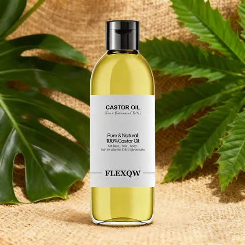Aceite de Ricino Natural Puro al 100% para el Crecimiento del Cabello y el Cuidado de la Piel Aceite de Masaje Hidratante con Vitamina E