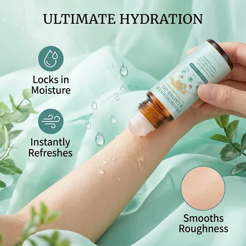 Natural Organic Frankincense And Castor Oil Roller Essential Oil For Body Hydrating And Skin Repair Soothing Skincare Oil