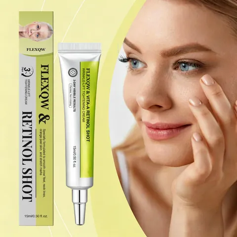 FLEXQW Retinol Shot Eye Cream For Wrinkle Lift Tightening Anti Aging Skin Renewal Moisturizing Eye Serum For Women Skincare