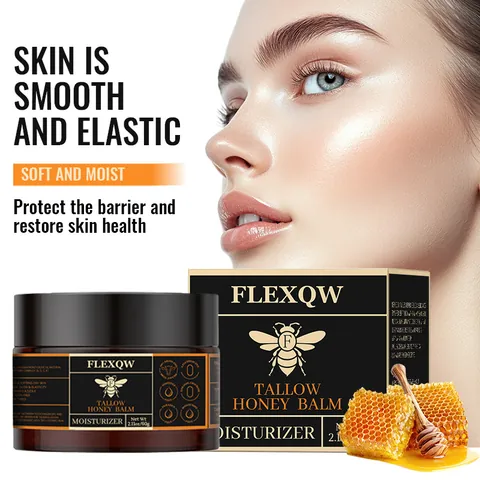 Tallow Honey Balm Moisturizer Skin Barrier Repair Cream For Face And Body With Grass Fed Tallow And Raw Honey