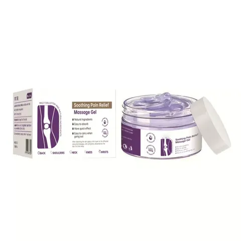 Soothing Pain Relief Massage Gel For Joint Muscle Comfort Herbal Extract Transparent Purple Body Relaxation Gel Cream