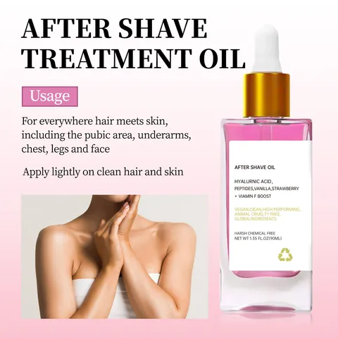 Strawberry After Shave Oil Smooth Skin Firming Body Care Essence Hydrating Body Oil For Daily Moisturizing 90ml