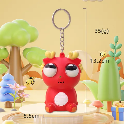 Divertente Drago Squishy Giocattolo Antistress Occhi che Escono Giocattolo Sensoriale per Adulti Ragazzi Decorazione da Scrivania Cartone Animato