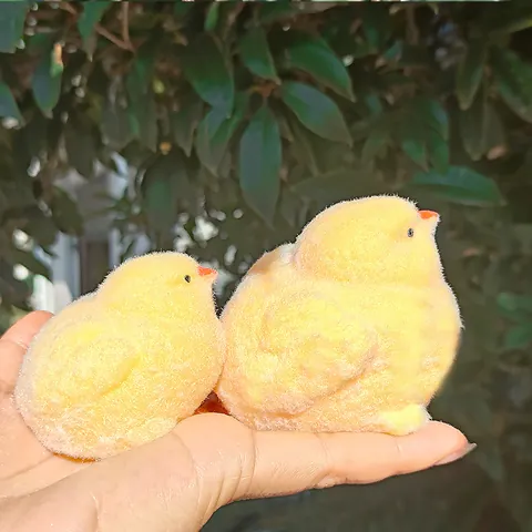 Simulation Plush Hen And Chick Squishy Toy TPR Soft Glue Flocked Stress Relief Toy For Adults Teens Decompression Gift