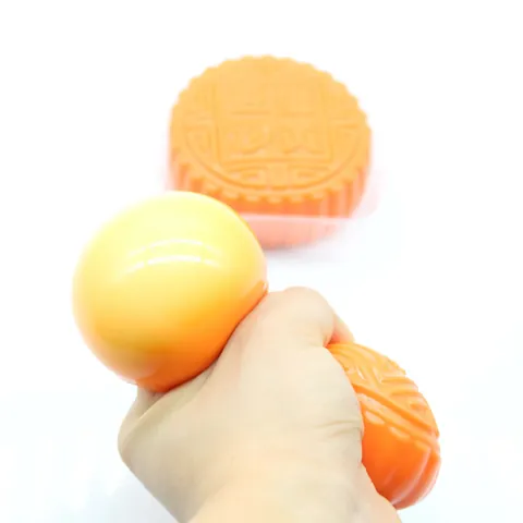 Simulation Mooncake Squishy Toy Realistic TPR Squeeze Ball Stress Relief Toy For Mid-Autumn Festival Gift For Kids Adult
