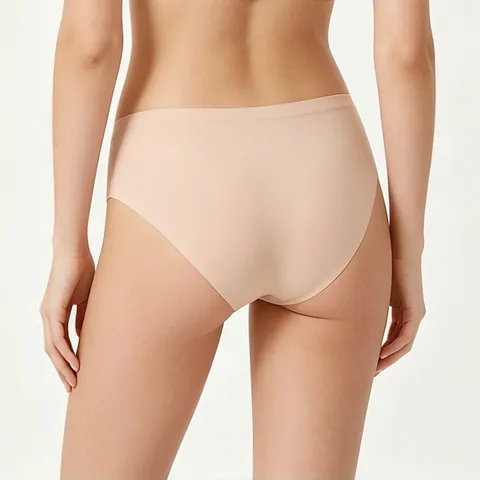 Women Seamless Brazilian Bikini Panties Nylon Spandex High Elastic Low Waist Invisible Briefs With Cotton Crotch Underwear