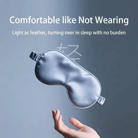 Satin Satin Texture Sleep Eye Mask Total Blackout Soft Breathable Shading Blindfold For Travel Sleeping Home Night Use