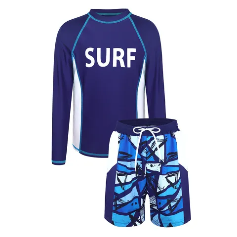 Garçons Rashguard Top Graphique Manette de Jeu Et Short Séchage Rapide Protection UV Maillots de Bain Enfants Costume de Plage