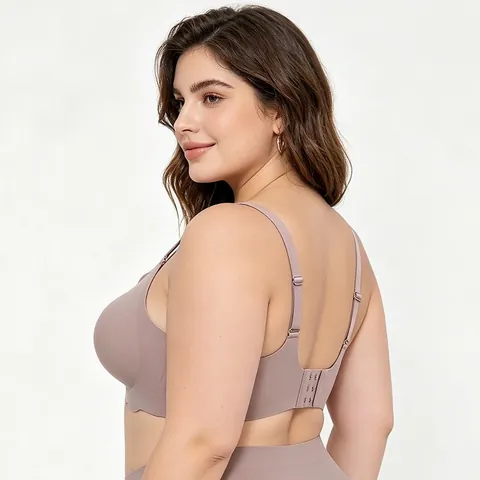 Women Seamless Scalloped Bra Wireless Comfortable Soft Support Bralette With Adjustable Straps Large Size Bra Underwear