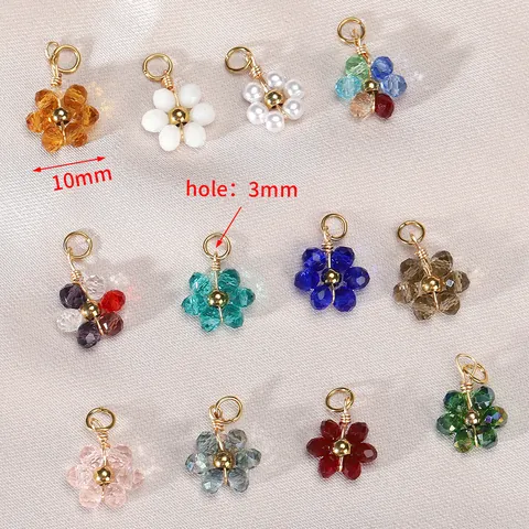 304 Edelstahl Kristall Blume Anhänger Mit Künstlicher Perle Für DIY Ohrringe Halskette Armband Schmuckherstellung