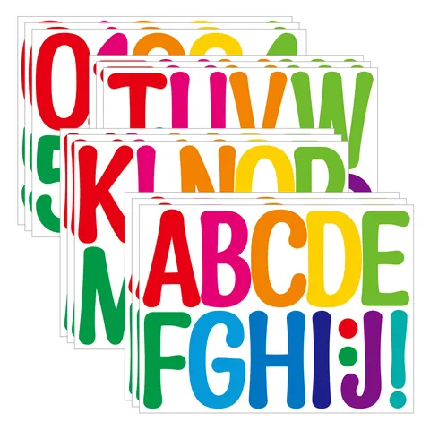 Large Alphabet Stickers Vinyl Waterproof Self Adhesive Letters Numbers For Mailbox Classroom Board Decor