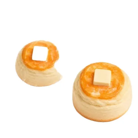 Schattige Boter Pannenkoek Squishy Traag Herstel Knijpspeelgoed Stressverlichting Zacht Realistisch Voedselmodel Desktop Decoratie Cadeau