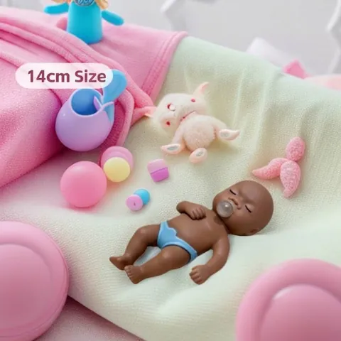 Giocattolo di Decompressione Squishy a Forma di Neonato che Dorme Rimbalzo Lento Silicone Morbido Sollievo dallo Stress