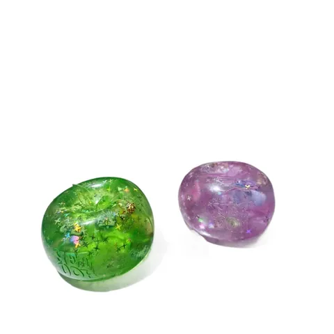 Giocattolo Antistress Squishy a Forma di Mela Mare Profondo Stellato Fluido Non Newtoniano Traslucido Per Bambini Adulti Scrivania Ufficio