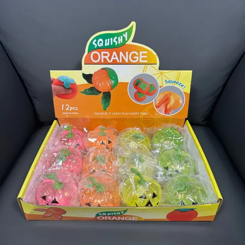 Halloween Kürbis Squishy Spielzeug TPR Malzzucker Gefüllt Jack O Lantern Stressabbau Quetschspielzeug Für Party
