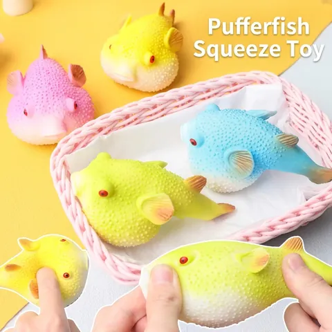 Simulation Kugelfisch Squishy Spielzeug Mit Mehl Gefüllt Squeeze Ball Stressabbau Sensorisches Spielzeug Für Kinder Erwachsene