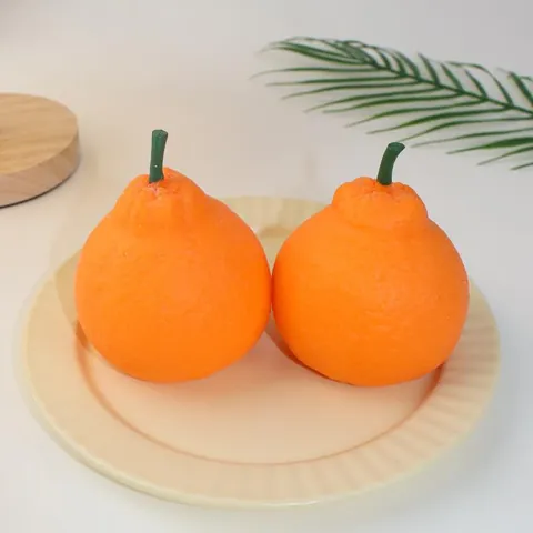 Realistisch Shiranui Orange Squishy Spielzeug Weich TPR Dekompression Frucht Quetschspielzeug Für Stressabbau Büro Schreibtisch Spielzeug