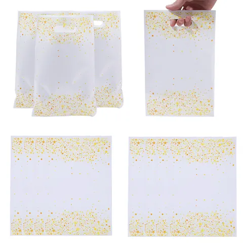 Starry Sky Printed Pearlescent Film Gift Bag Children Birthday Party Return Candy Handbag Portable Star Pattern Plastic Wrap Bag