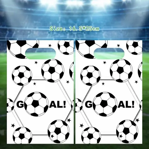 Bolsas de Fiesta de Fútbol Bolsas de Regalos para Niños Cumpleaños Tema de la Copa del Mundo Deportes Recuerdos de Fiesta Bolsas de Embalaje de Regalos