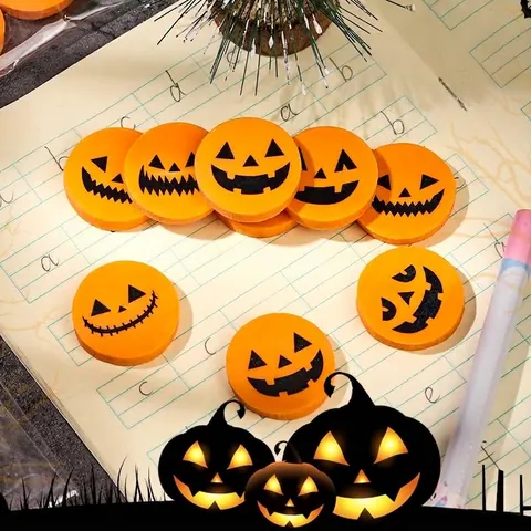 Halloween Kürbiskopf Radiergummi Kreativer Jack-o-lantern Ausdruck Cartoon Radiergummi Für Kinder Schüler Schulbedarf Preise